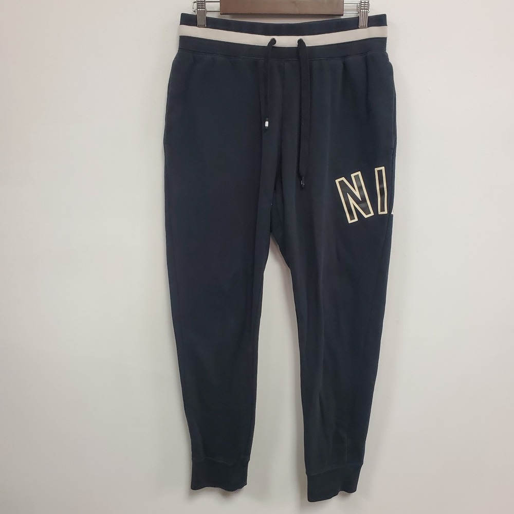 Nike‎ Mens Standard Issue Spellout Joggers Size M Blue Athletic Running Fitness
